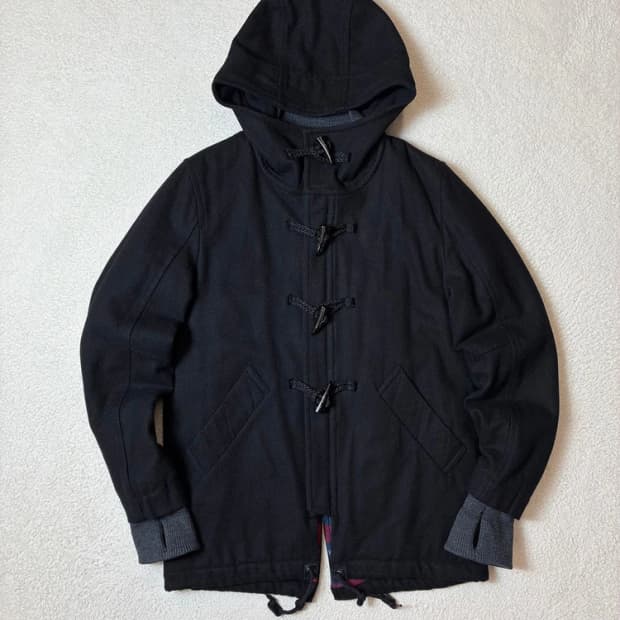 게스 10's 유틸리티 피쉬테일 울 후디 더플 자켓 PN6743