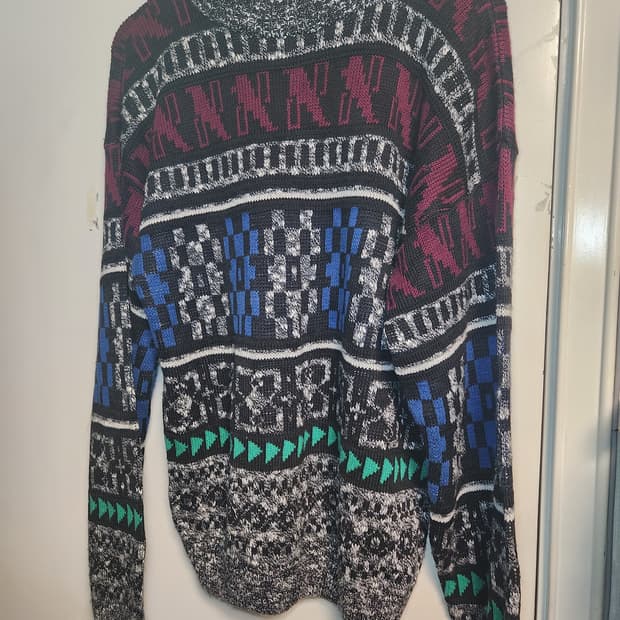 미국빈티지 JJ코크란 패턴 니트 스웨터 XL