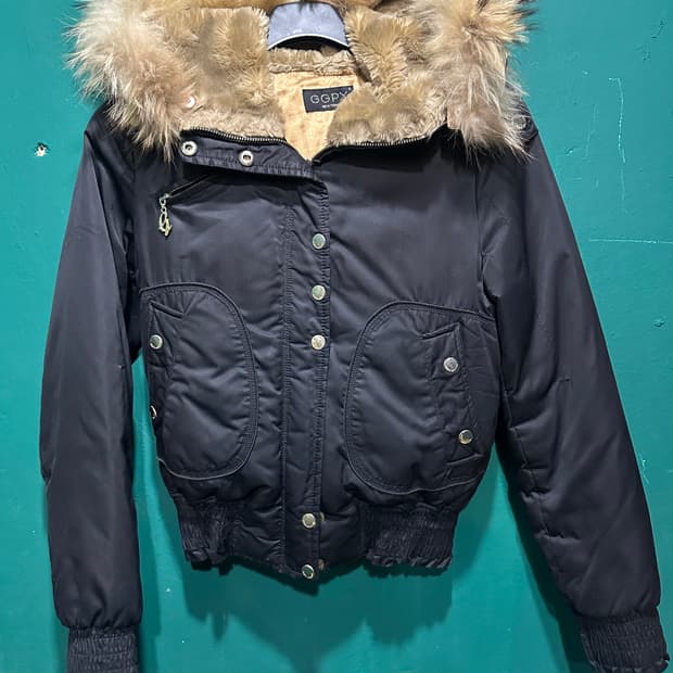 GGPX y2k 퍼 크롭 후드n2b패딩자켓