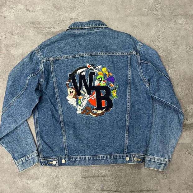 90s 워너브로스 루니툰즈 WB 데님 자켓