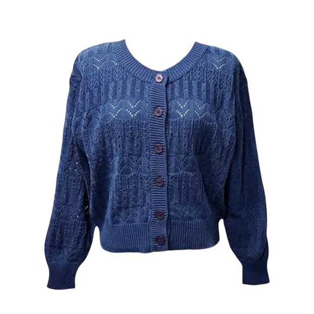 빈티지 펀칭 니트 가디건