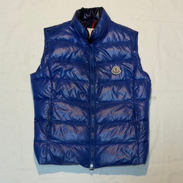 몽클레어 가니 덕다운 패딩조끼 베스트 블루