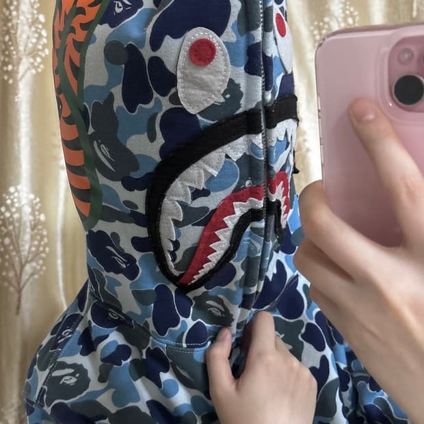 베이프 ABC 샤크 후드 블루