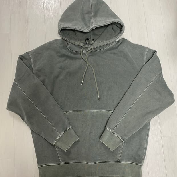 soverment 소버먼트 피그먼트 후드 카키(size L)