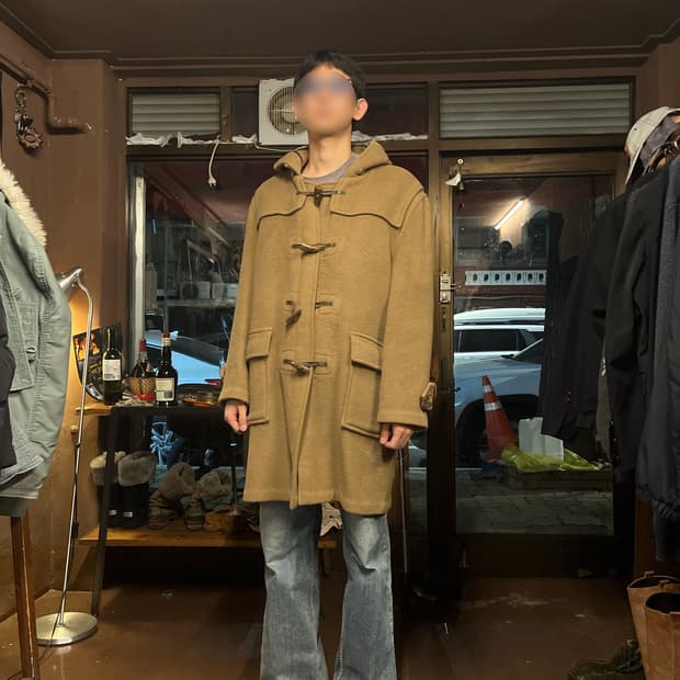 BURBERRY wool duffle coat L