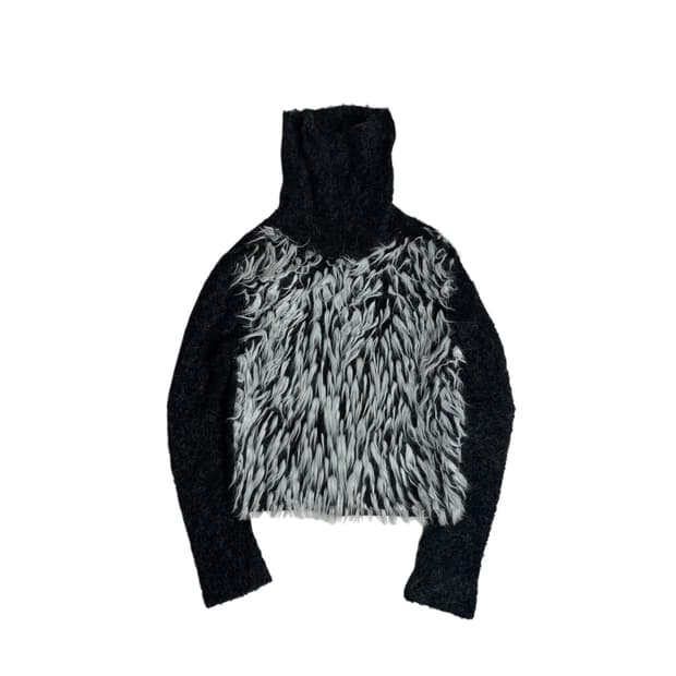 Antoine 모헤어 블렌드 화이트 퍼 니트(france made)