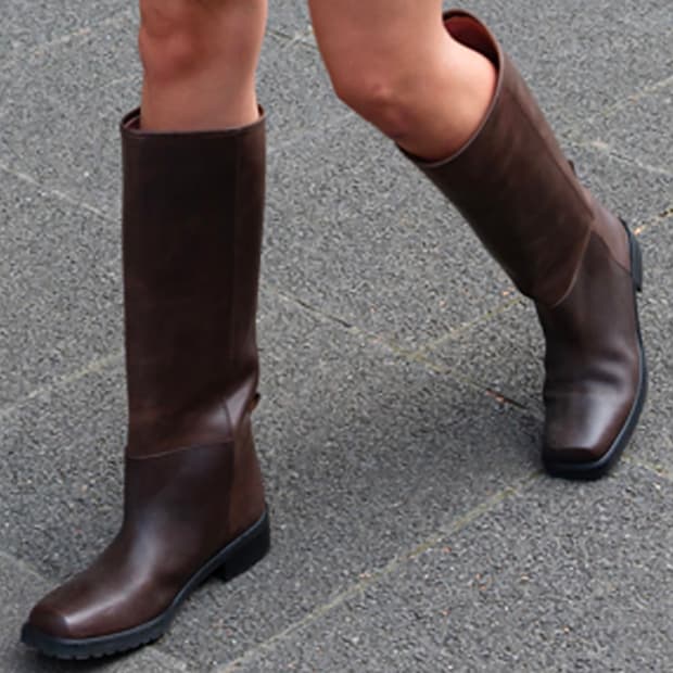 새상품 고현정 부츠 소가죽 아카이브앱크