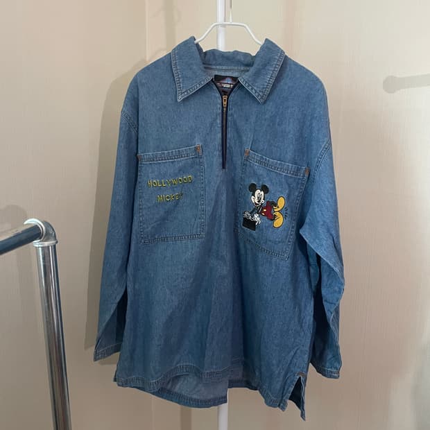 미키마우스 데님셔츠