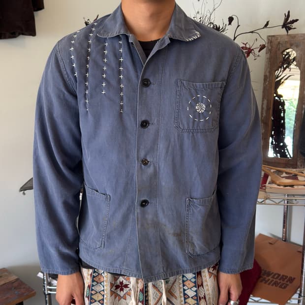 1980’s French Work Jacket Sashiko Custom