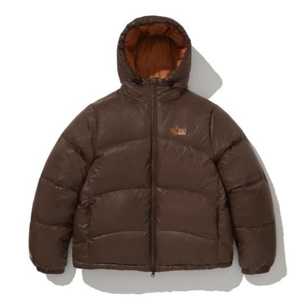 테켓 패딩 다운 자켓 브라운m