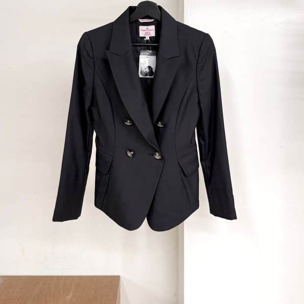 비비안웨스트우드 레드라벨 블랙 더블 브레스티드 자켓