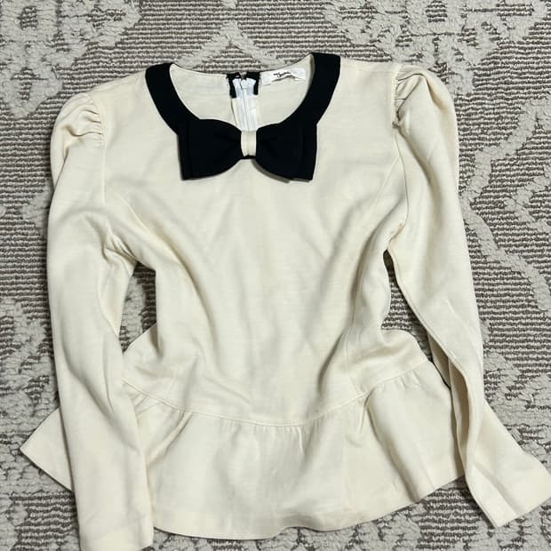 빈티지 왕리본 로걀 탑 블라우스 히메갸루 모리걸