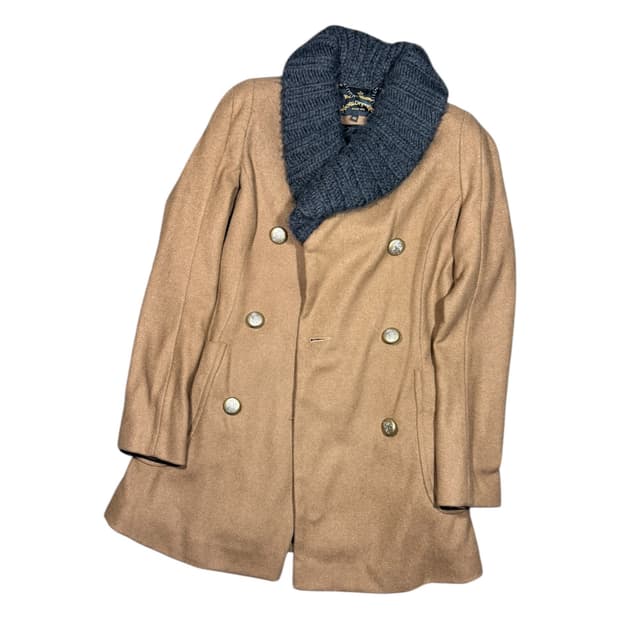 Vivienne Westwood 비비안 웨스트우드 니트 카라 더블코트