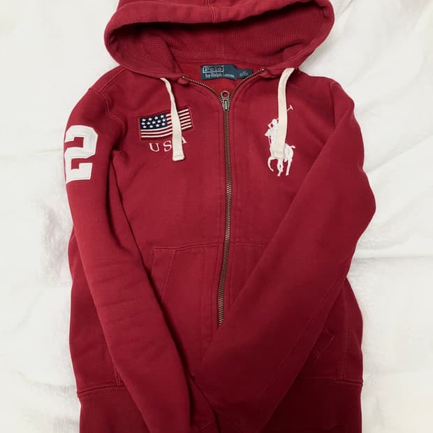 폴로 빅포니 성조기 후드집업