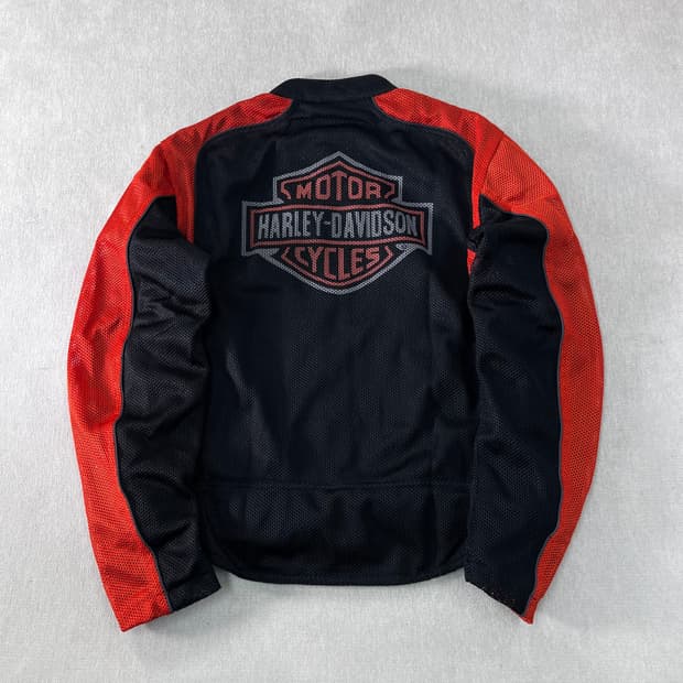 100 할리데이비슨 메쉬 빅로고 모터사이클 자켓