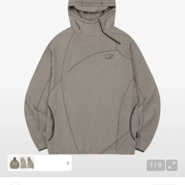 오드스튜디오 와플 스티치 후드 베이지