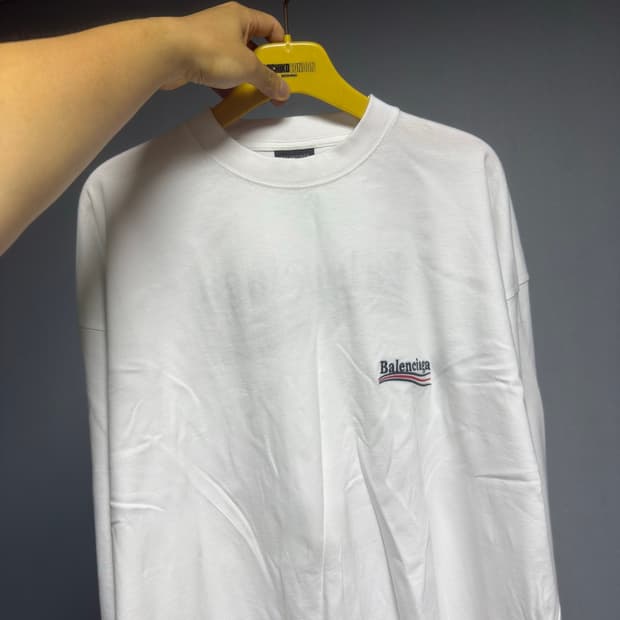 발렌시아가 폴리티컬 캠페인 라지 핏 화이트