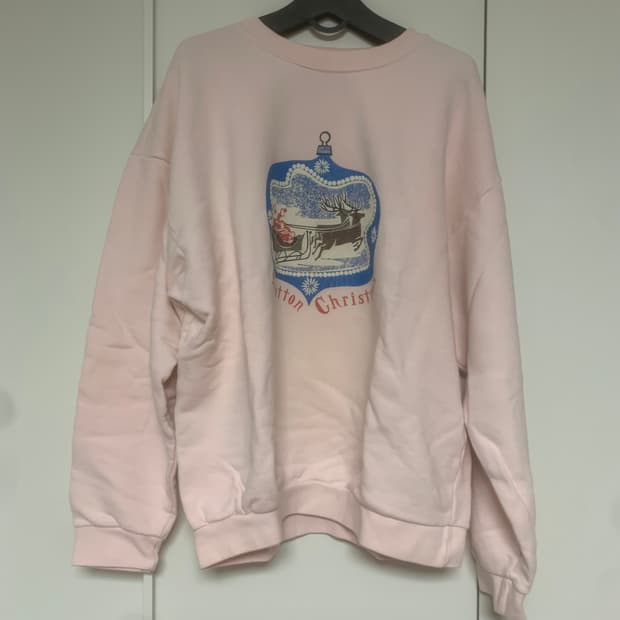 베네통 핑크 스웨트셔츠 110
