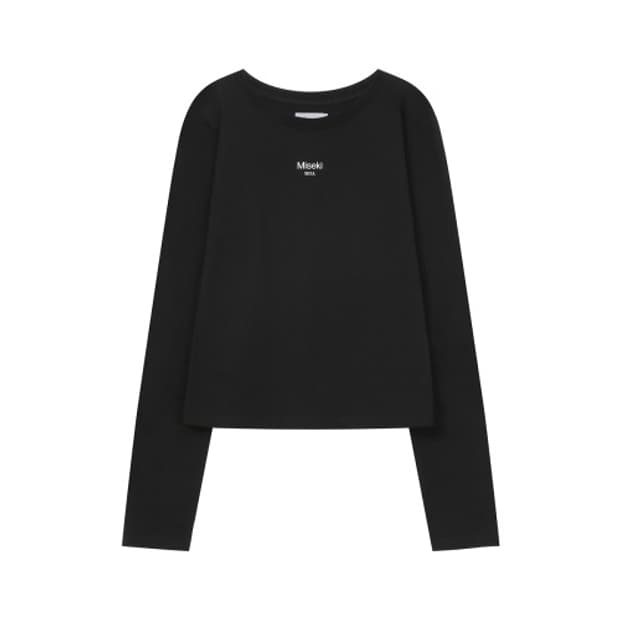 미세키 서울 미니 로고 롱슬리브 블랙