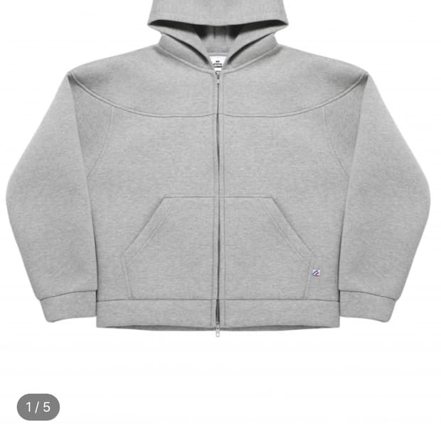 M) mjd 뱅어 후드 집업 멜란지그레이