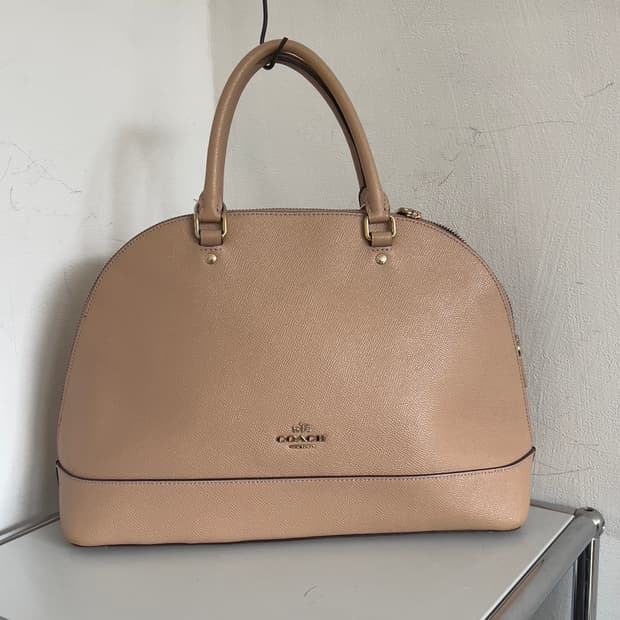 Coach leather tote bag (baby pink)