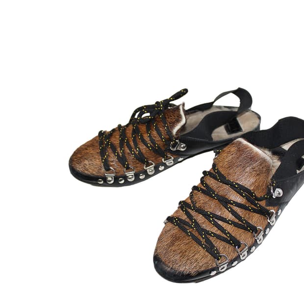 Moncler HairOn Leather Lace Sandals 몽클레어