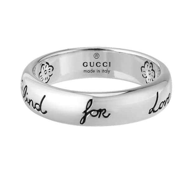 구찌 블라인드 포 러브 링 실버 10호