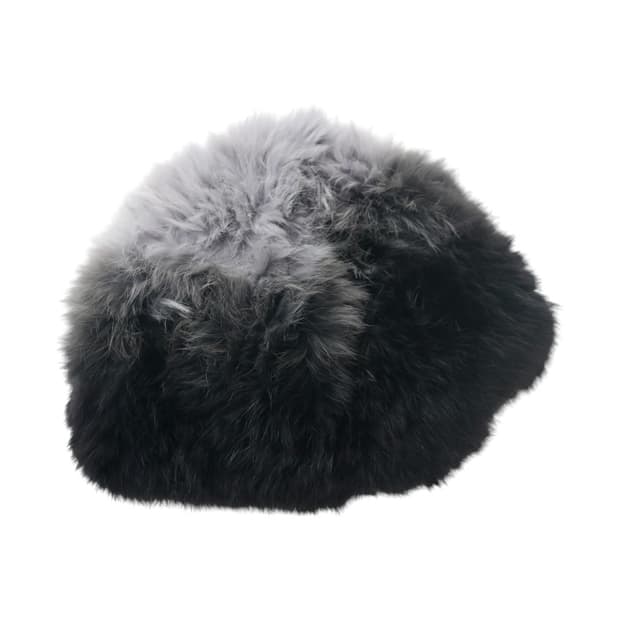 CA4LA 카시라 그라데이션 리얼 래빗 퍼 니트 버킷햇