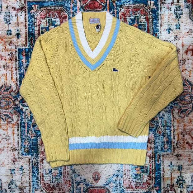 [M] 70s 아이조드 라코스테 크리켓 니트