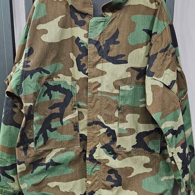 90's 미군 우드랜드 패턴 화학 보호의 자켓 L