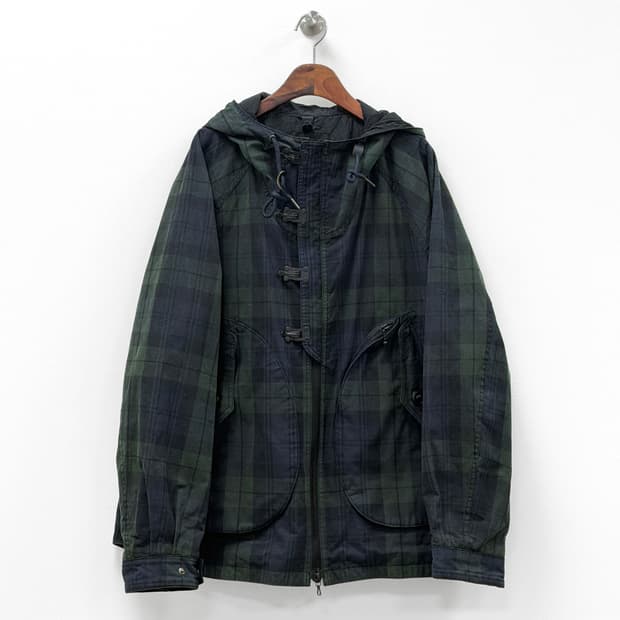 이스트로그 밀레레인 체크 후드 자켓 블랙워치