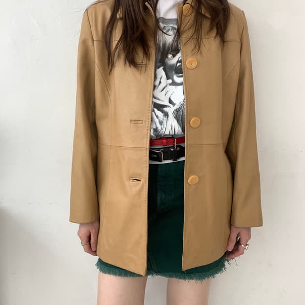 Beige lamb Leather JK