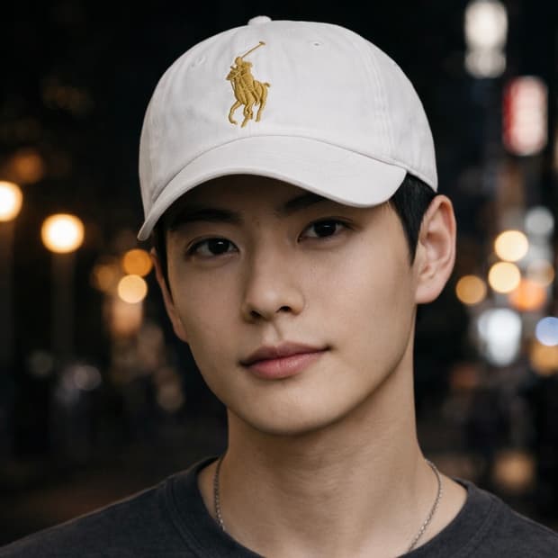 🧢 Polo 폴로 랄프로렌 빅포니 자수 캡 (오프화이트, 골드자수)