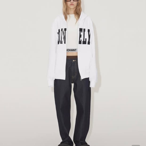 노앙 후드집업 화이트