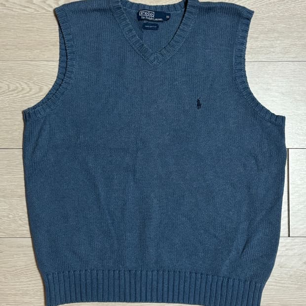 폴로 랄프로렌 블루 니트 조끼 베스트