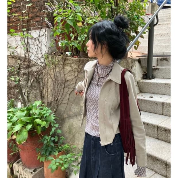 모래하우스 아웃솔 러프 집업 Free 베이지 (폴라티 같이 구매 가능)