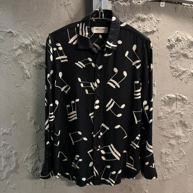 36 생로랑SAINTLAURENT 음표 셔츠 블랙