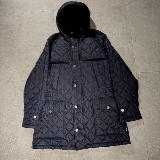 버버리 퀼팅 후드코트 XL