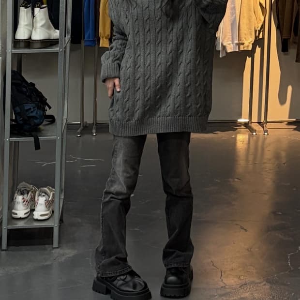 폴로랄프로렌 그레이 케이블 니트 A2871