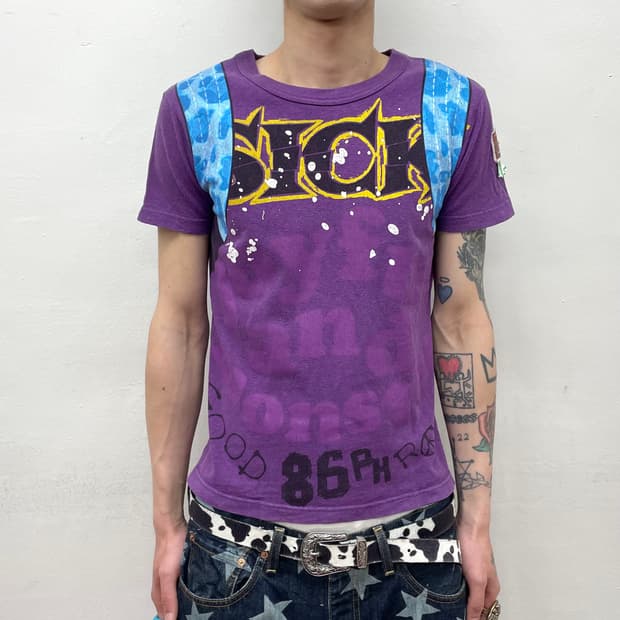 Jam blue camouflage purple T-shirt
