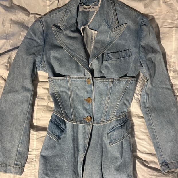 메종 김해김 여성 데님 코르셋 블레이저 (샘플)