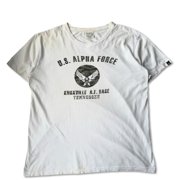알파인더스트리 U.S. ALPHA FORCE 그래픽 반팔 티셔츠