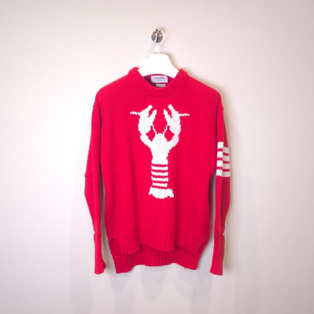 [중고/정품] 톰브라운 사선 랍스터 인타르시아 니트