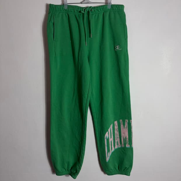 챔피온 그린 로고 트레이닝 바지(L)