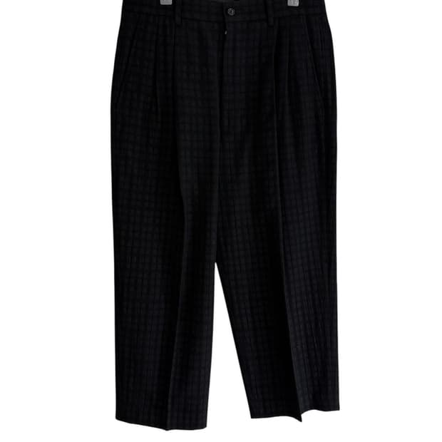 꼼데가르송 옴므 1997AW 체크 스티치 울 팬츠