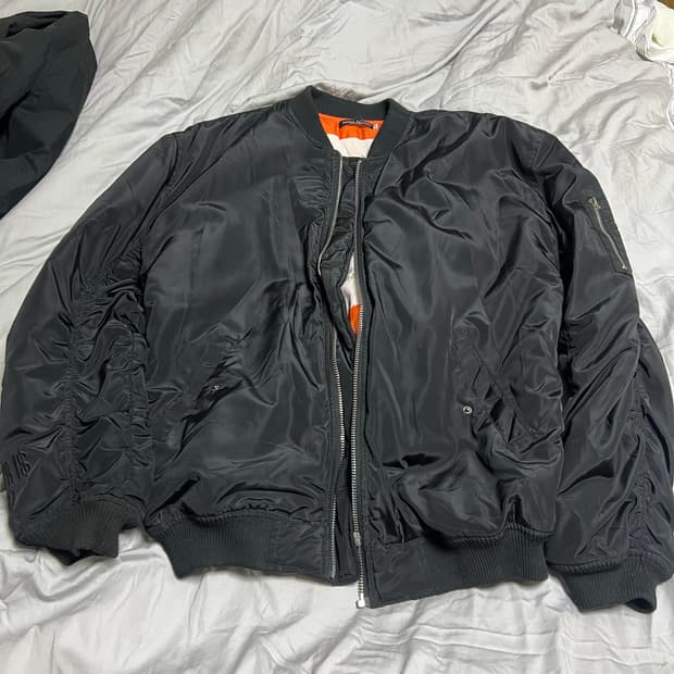 NINJA FRESH/블랙 항공 점퍼 MA-1 봄버/M