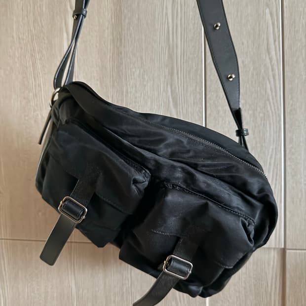 유스 카메라백 나일론 블랙