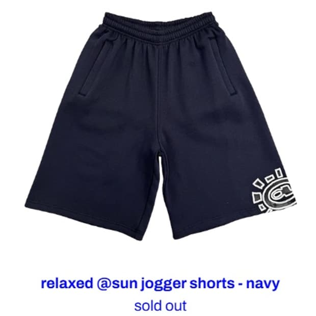 relaxed sun jogger shorts navy XXL