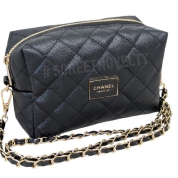 샤넬 메이크업 파우치 퀄팅 체인백