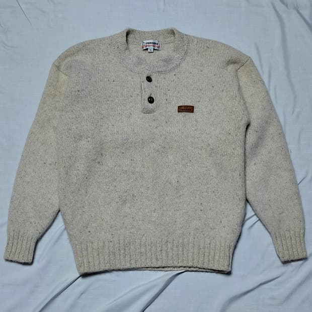 레노마 버튼넥 니트 LL 아이보리 (무료배송)